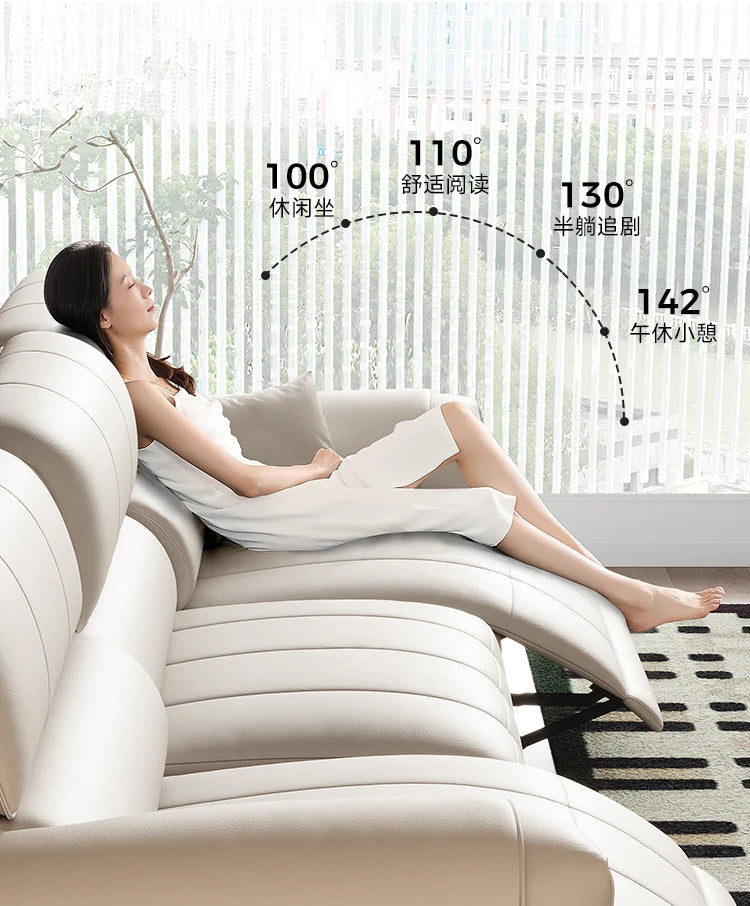 European Style Luxury Electric Reclining Sofas Italian Minimalism Dermis Lazy Futon Sofa Bed Puff Home Furniture Sofa Cama FYRS
