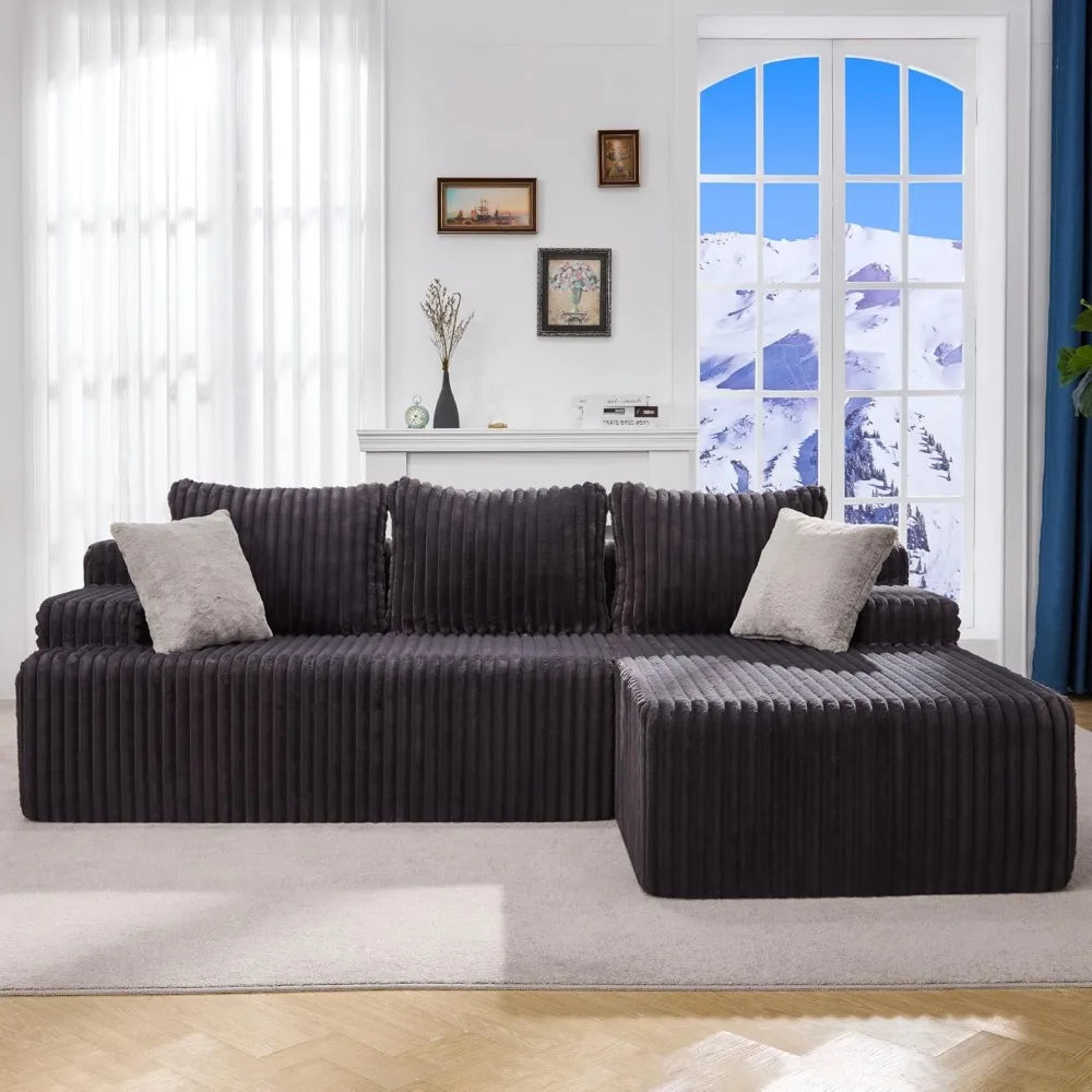 Cloud Modular Sectional Sofa Couch L-Shape Memory Foam Oversize Chaise Living Room Furniture Set Customized