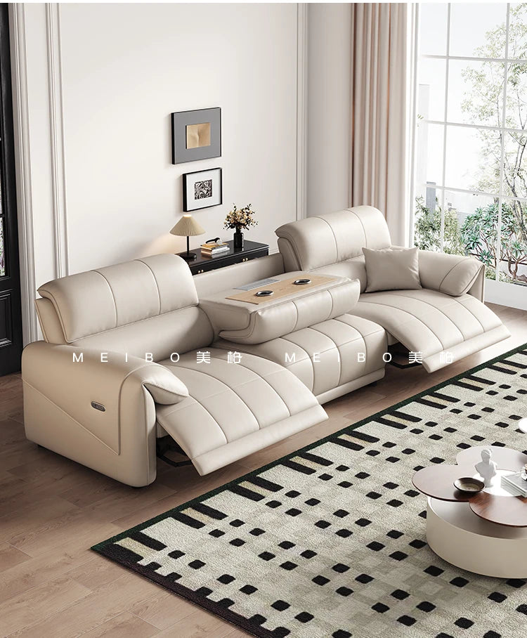 European Style Luxury Electric Reclining Sofas Italian Minimalism Dermis Lazy Futon Sofa Bed Puff Home Furniture Sofa Cama FYRS