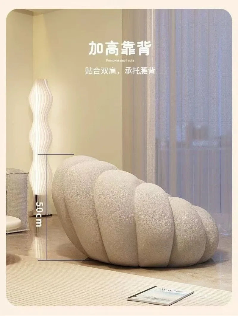 Lazy Pumpkin Sofa Nordic-Style Single Sofa Chair EPS Particle Filling Soft Comfortable Home Living Room Balcony Bedroom Sofa set