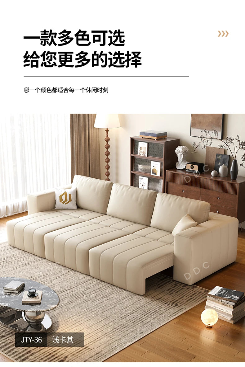 Minimalist Cowhide Reclining Sofas Nordic Luxury Multifunction Living Room Sofa Chaise Lounge Home Furniture Sofy Do Salonu FYSF