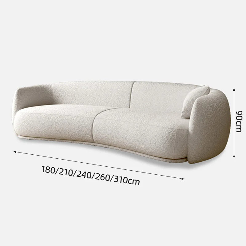 Modern Home Living Room Sofas Minimalist Nordic 2/3/4-Seater Couch for Small Apartment Elegant Soft Lambswool Office Hotel Sofa