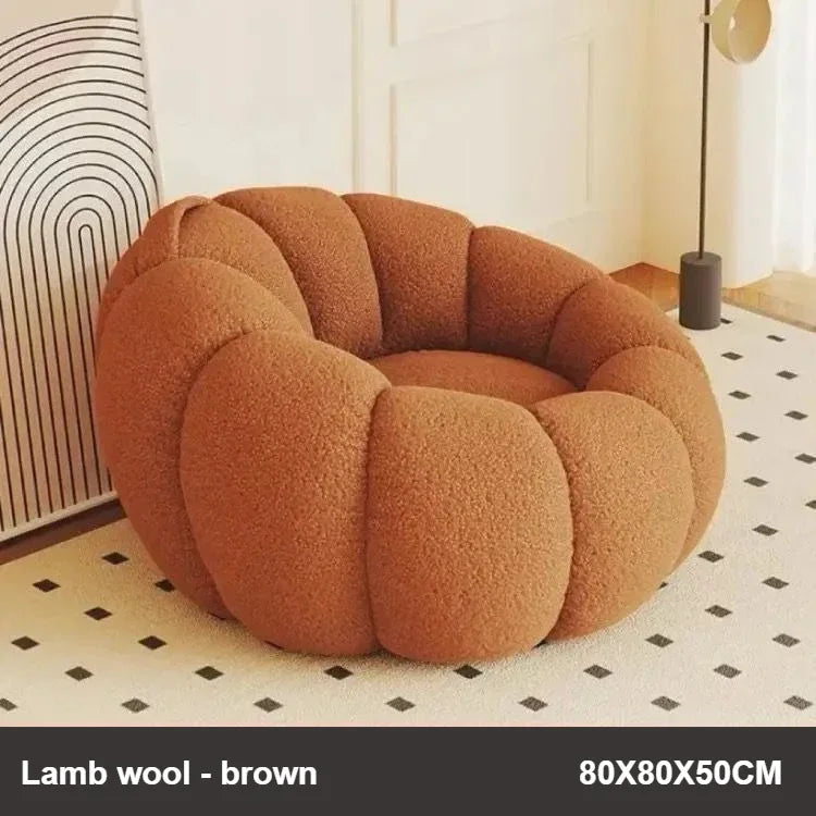 Lazy Pumpkin Sofa Nordic-Style Single Sofa Chair EPS Particle Filling Soft Comfortable Home Living Room Balcony Bedroom Sofa set