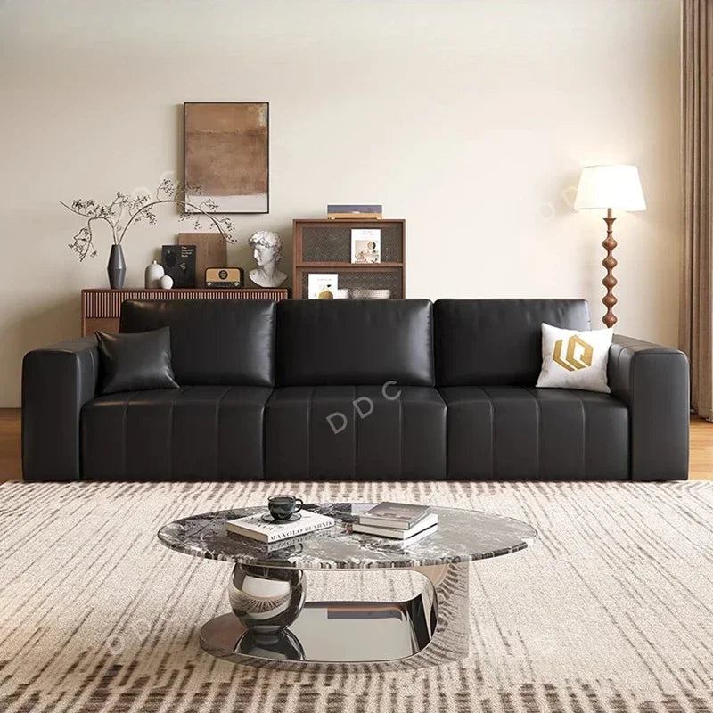 Minimalist Cowhide Reclining Sofas Nordic Luxury Multifunction Living Room Sofa Chaise Lounge Home Furniture Sofy Do Salonu FYSF