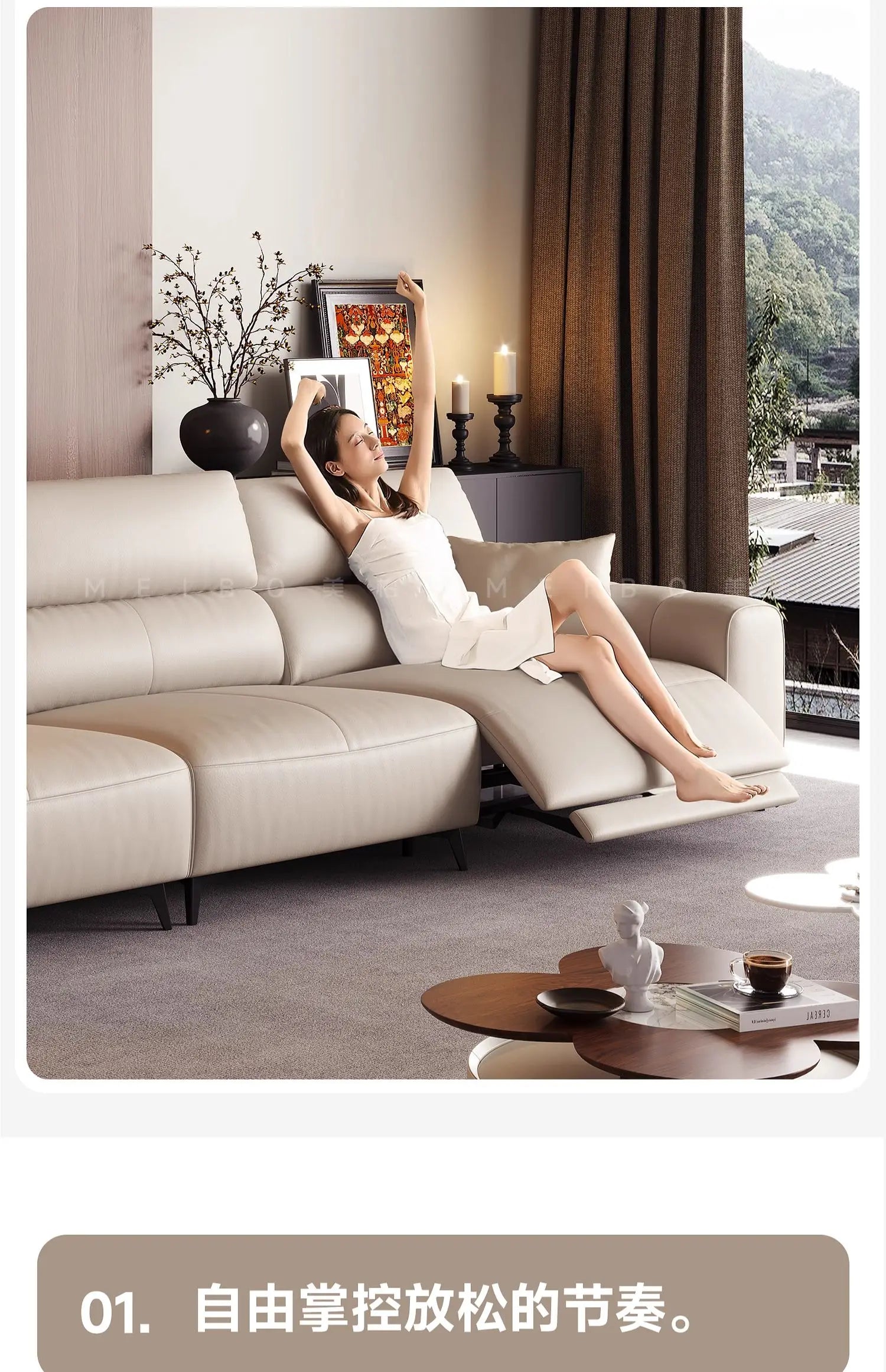 Italian Minimalism Puff Sofa Electric Multifunction Living Room Retractable Floor Sofa Recliner Home Furniture Sofa Cama FYRS