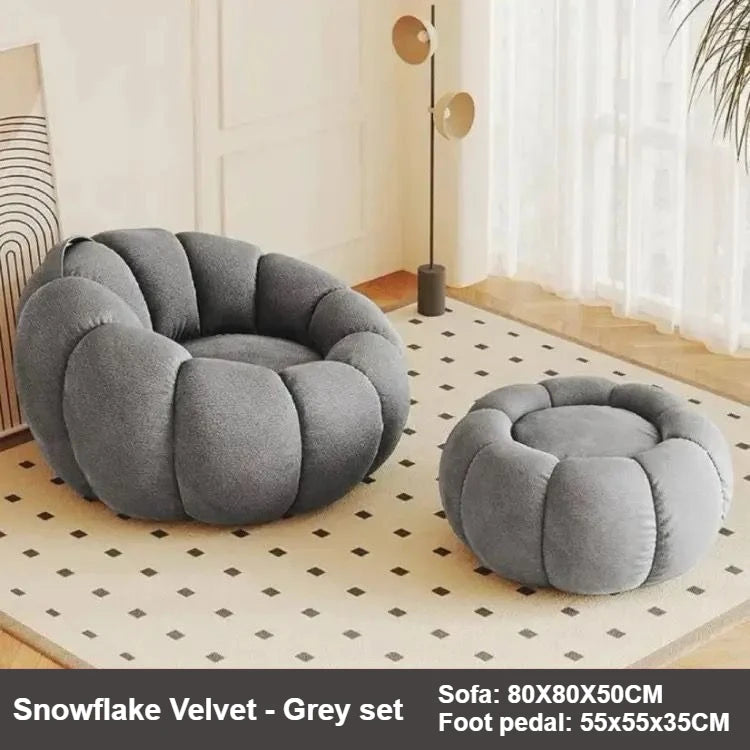 Lazy Pumpkin Sofa Nordic-Style Single Sofa Chair EPS Particle Filling Soft Comfortable Home Living Room Balcony Bedroom Sofa set