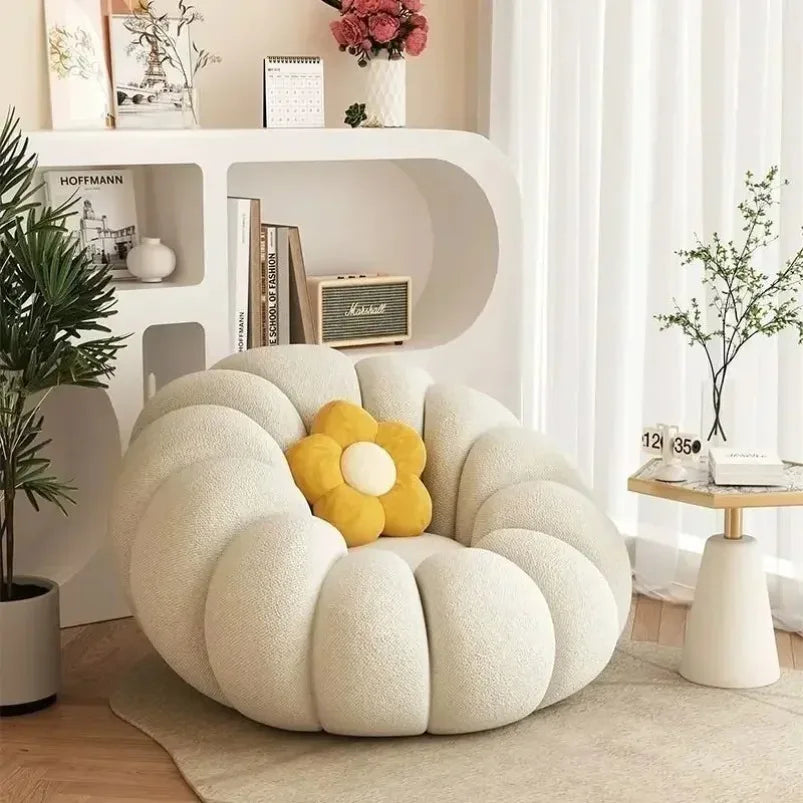 Lazy Pumpkin Sofa Nordic-Style Single Sofa Chair EPS Particle Filling Soft Comfortable Home Living Room Balcony Bedroom Sofa set