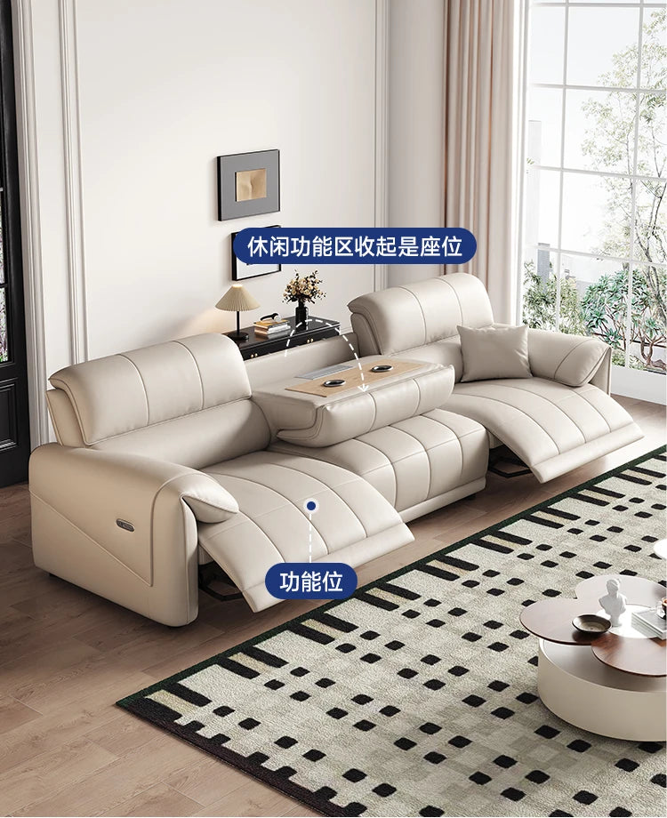 European Style Luxury Electric Reclining Sofas Italian Minimalism Dermis Lazy Futon Sofa Bed Puff Home Furniture Sofa Cama FYRS