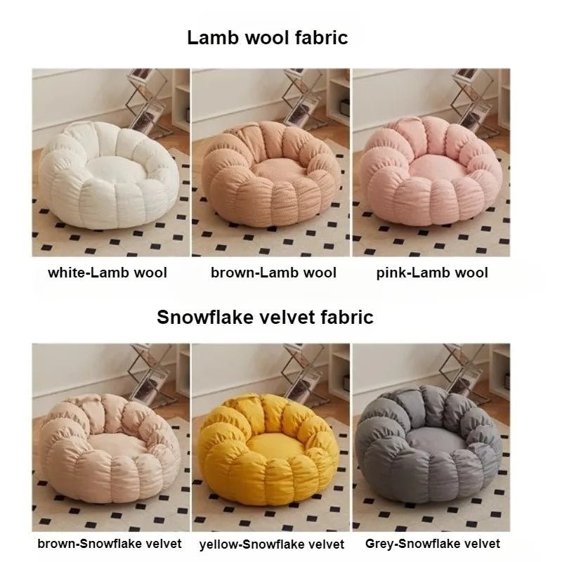Lazy Pumpkin Sofa Nordic-Style Single Sofa Chair EPS Particle Filling Soft Comfortable Home Living Room Balcony Bedroom Sofa set