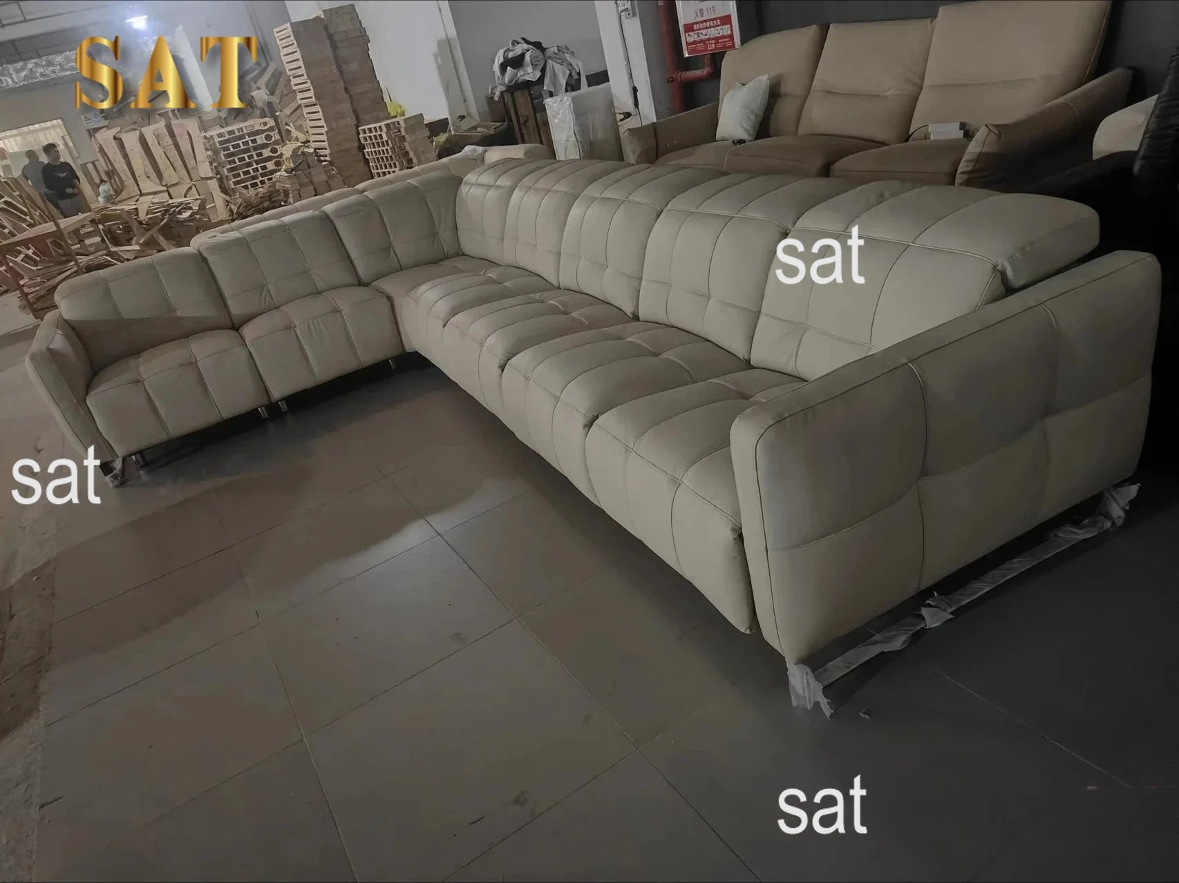Luxury Genuine Leather Sectional Couch, Modern L-Shaped Dual Motors Electric Recliner Sofa with Adjustable Headrest Theater Room