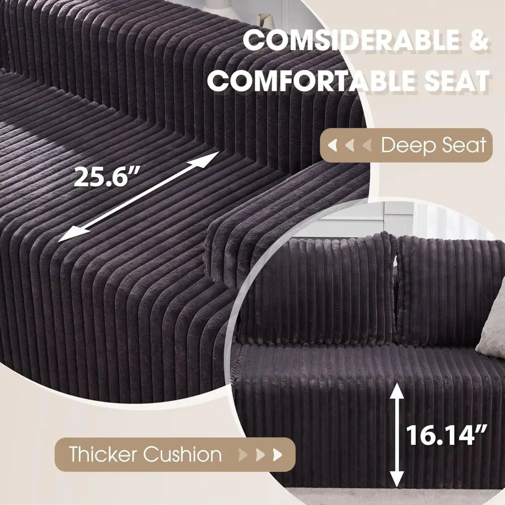 Cloud Modular Sectional Sofa Couch L-Shape Memory Foam Oversize Chaise Living Room Furniture Set Customized