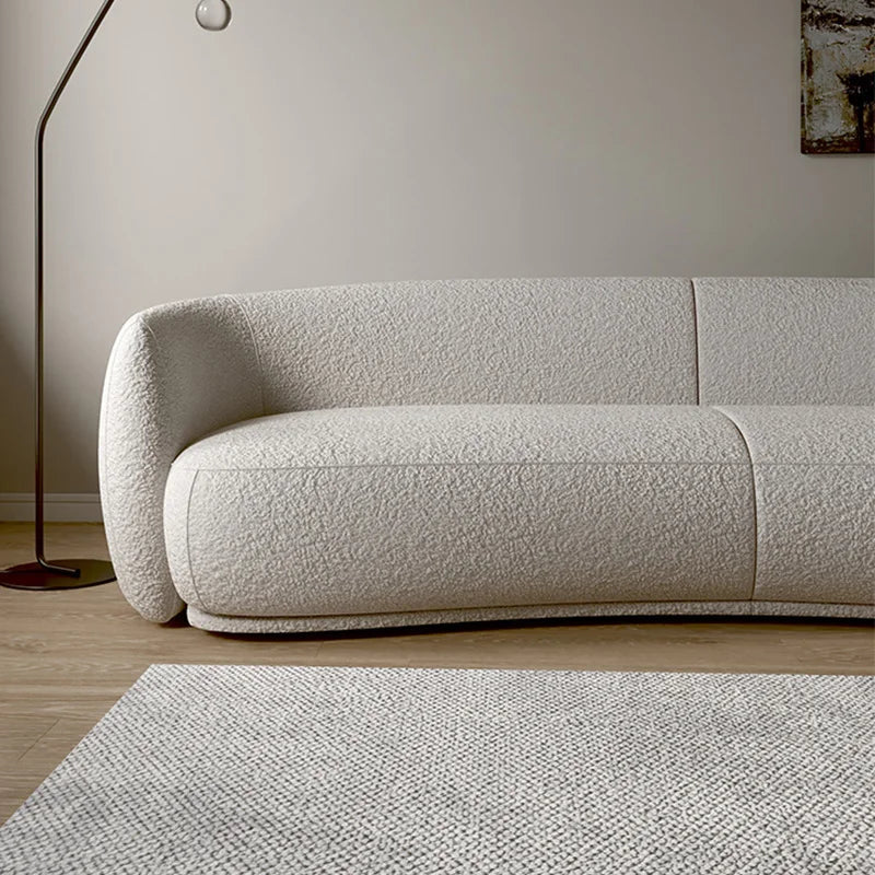 Modern Home Living Room Sofas Minimalist Nordic 2/3/4-Seater Couch for Small Apartment Elegant Soft Lambswool Office Hotel Sofa