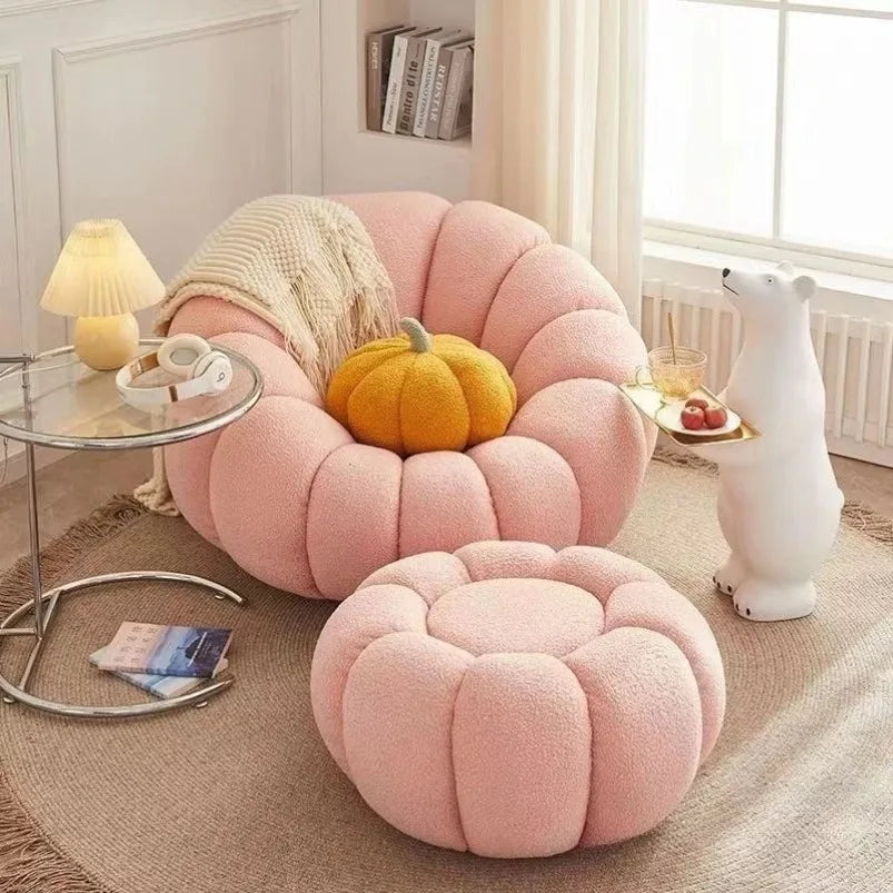 Lazy Pumpkin Sofa Nordic-Style Single Sofa Chair EPS Particle Filling Soft Comfortable Home Living Room Balcony Bedroom Sofa set