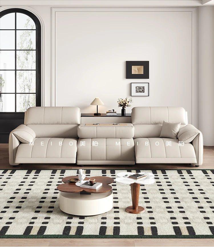 European Style Luxury Electric Reclining Sofas Italian Minimalism Dermis Lazy Futon Sofa Bed Puff Home Furniture Sofa Cama FYRS