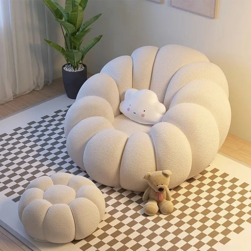 Lazy Pumpkin Sofa Nordic-Style Single Sofa Chair EPS Particle Filling Soft Comfortable Home Living Room Balcony Bedroom Sofa set