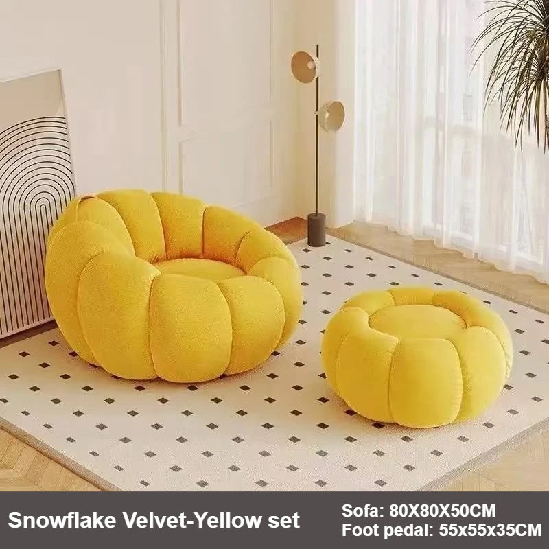 Lazy Pumpkin Sofa Nordic-Style Single Sofa Chair EPS Particle Filling Soft Comfortable Home Living Room Balcony Bedroom Sofa set