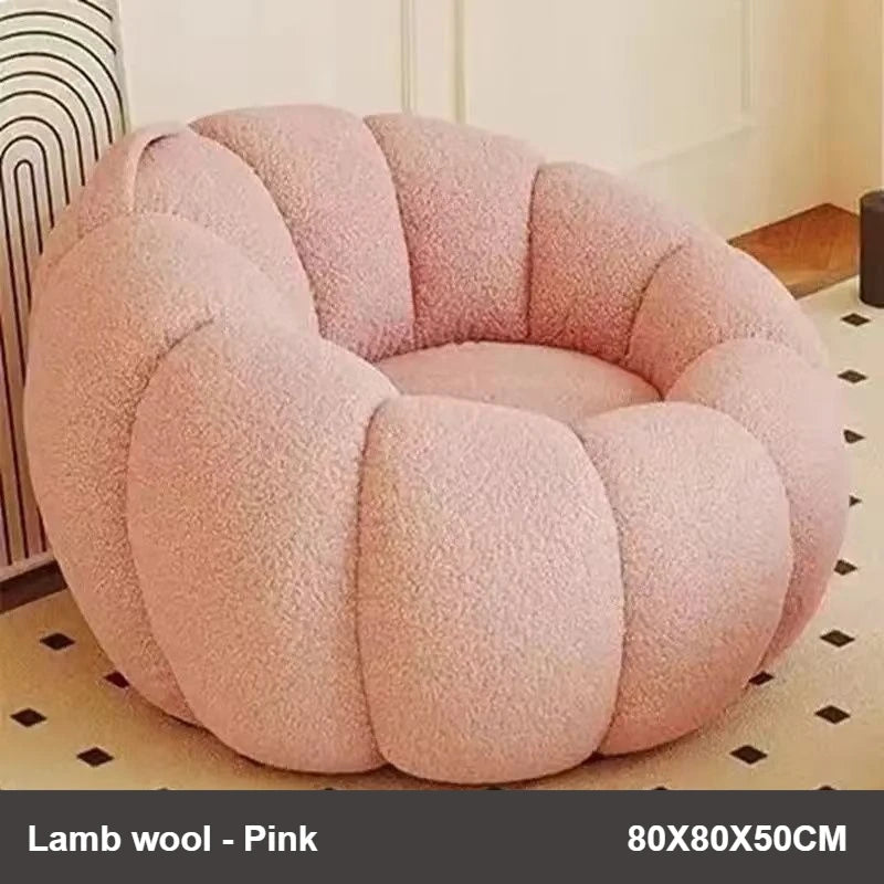 Lazy Pumpkin Sofa Nordic-Style Single Sofa Chair EPS Particle Filling Soft Comfortable Home Living Room Balcony Bedroom Sofa set
