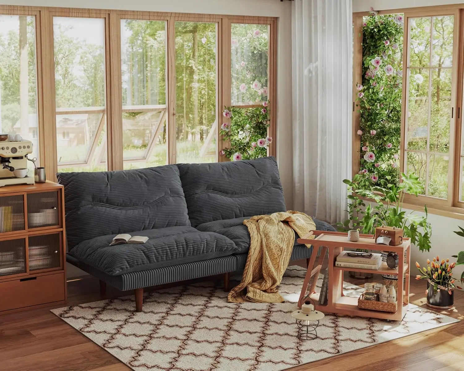 59" Dark Grey 2 Seater Compact Loveseat Mini Couch Modern Comfortable Furniture for Bedroom Living Room Small Spaces, Customized