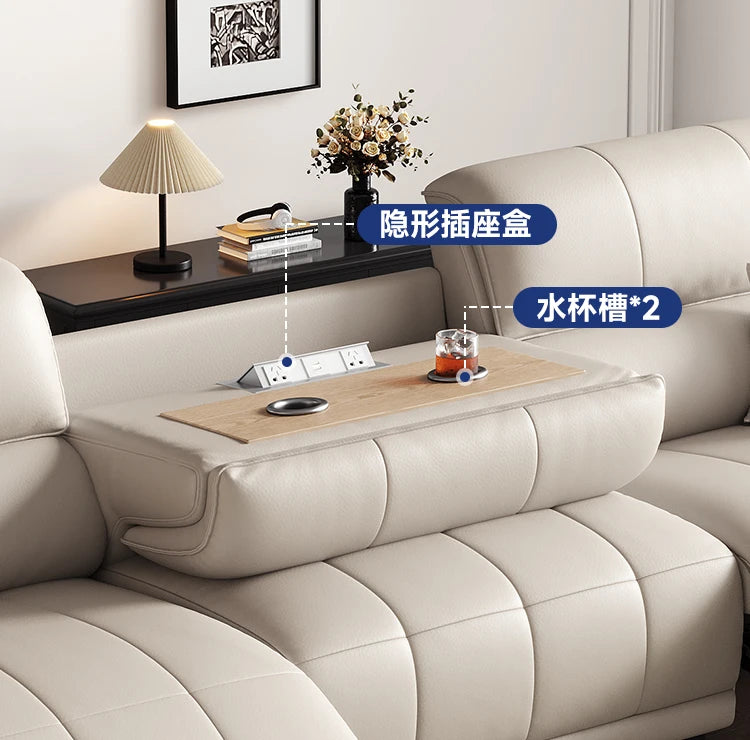European Style Luxury Electric Reclining Sofas Italian Minimalism Dermis Lazy Futon Sofa Bed Puff Home Furniture Sofa Cama FYRS